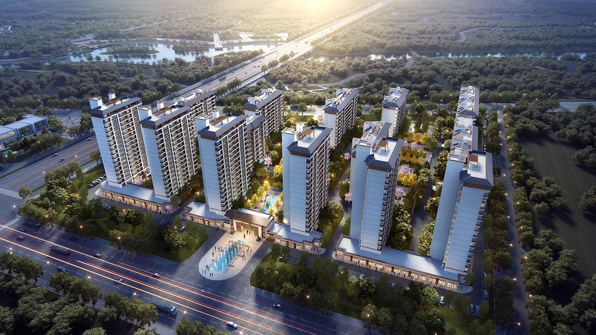 淮陽(yáng)建業(yè)濱河院子(南院)建筑幕墻外裝飾工程