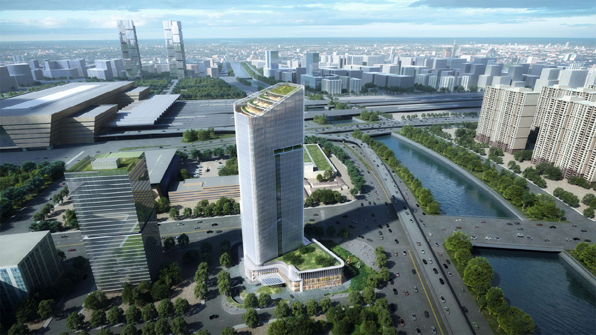 尚湖大廈建筑幕墻外裝飾工程 尚湖大廈建筑幕墻外裝飾工程